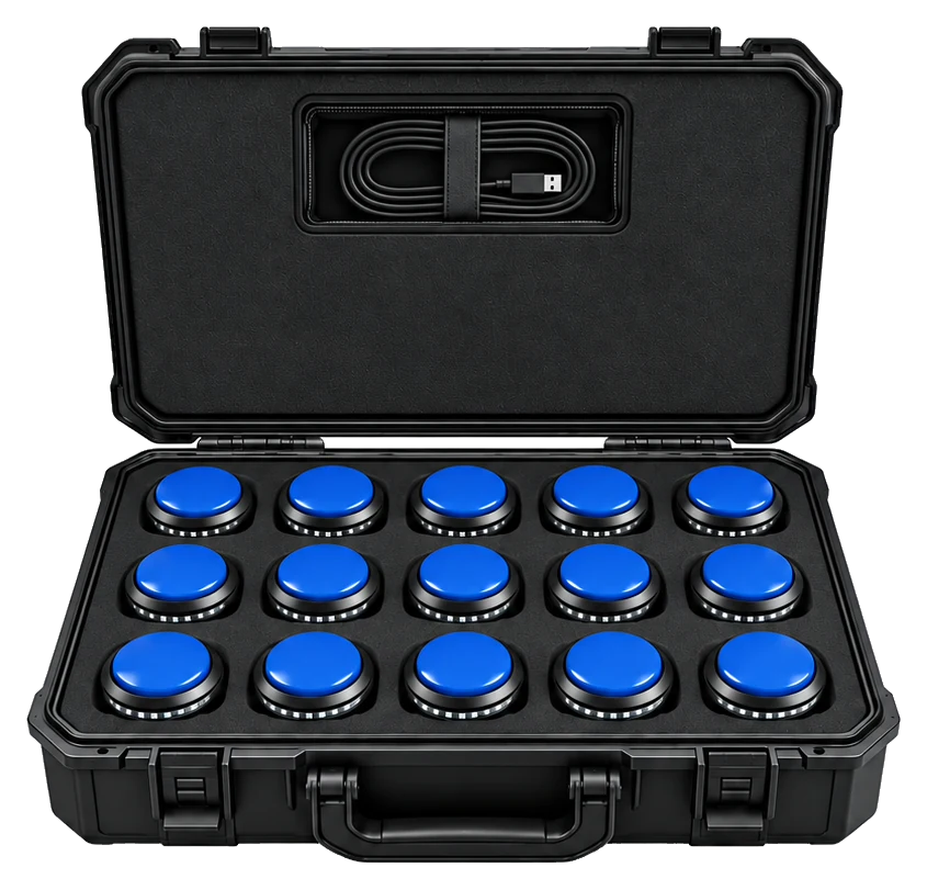 An open Flux Pod charging case.